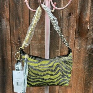 Betsey Johnson Chain Gang Hobo Green Shoulder Bag